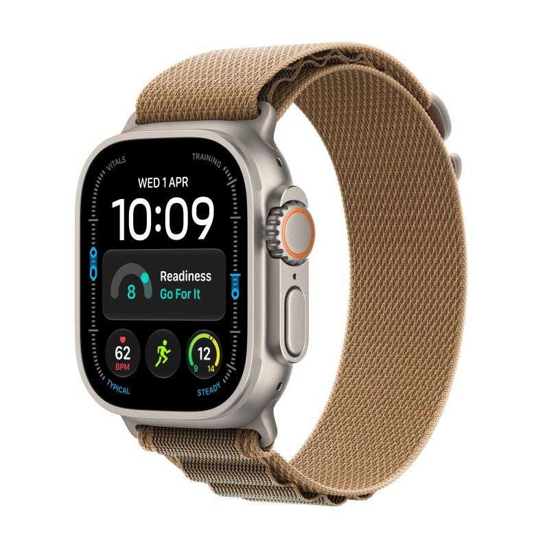 Apple Watch Ultra 4 GPS + Cellular 49mm Titanium Case with Desert Alpine Loop