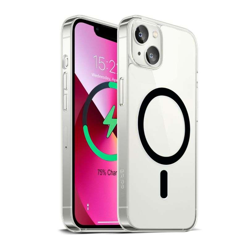 Gripp Clear MagSafe Case for Apple iPhone 14 (6.1) with Black Ring - Clear