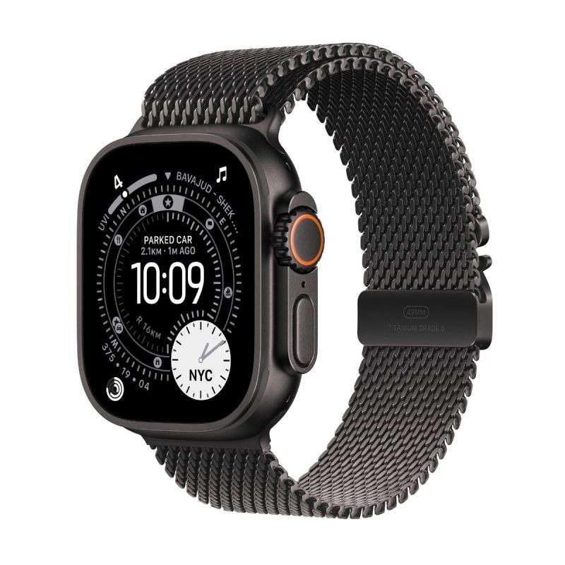 Apple Watch Ultra GPS-Cellular Titanium Case with Milanese Loop-49mm