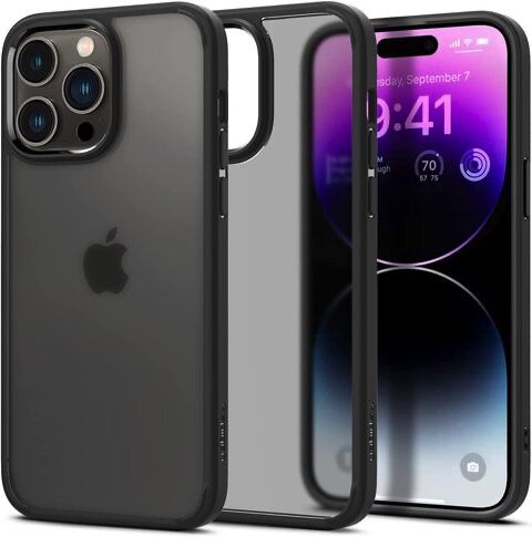 Spigen Ultra Hybrid Back Cover Case Compatible with iPhone 14 Pro max (TPU  + Poly Carbonate | Crystal Clear)