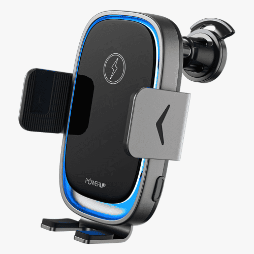 Powerup MagSafe AUTO-CLAMP Car Mount Wireless Charger - Black