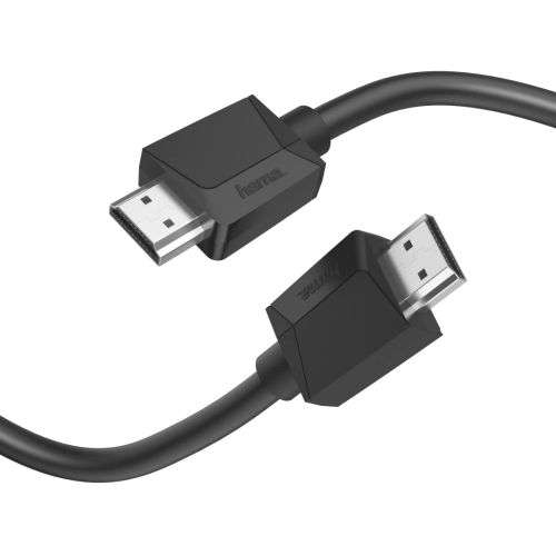 Hama HDMI Cable with Ethernet, 4K@ 60 MHz Ultra HD Resolution, 18 GBPS Transmission Speed, HDMI.org Certified, 1.5 m - Black