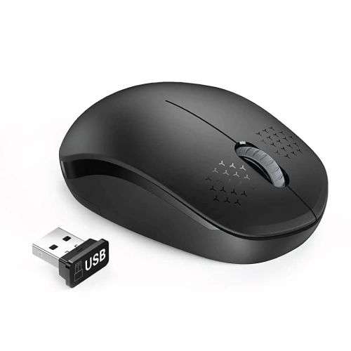 ProtoArc Wireless Macro Mouse, EM12 2.4G Ergonomic Mouse with 8 Programmable Buttons, Type-C Rechargeable Mouse, 2400 DPI, Symmetrical Computer Mouse for Laptop PC Mac, for Right & Left Hand Black