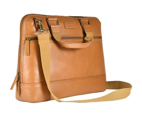 Neopack Genuine Leather Laptop Bag for All 14 Inch Laptops and 13.3 MacBook Pro/Air (Tan)