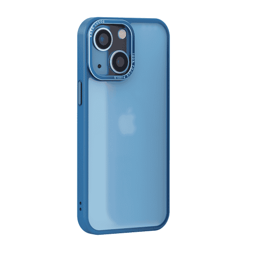 Vaku Luxos Trans Armor case for iPhone 14 Blue Ring - Dark Blue