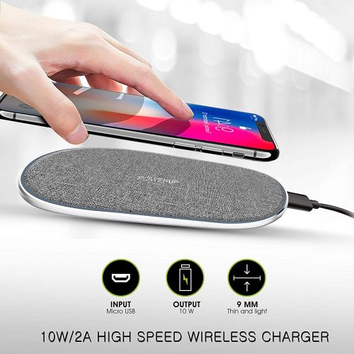 Powerup stay charged High-Speed Dual Coil Wireless Charger Pad
