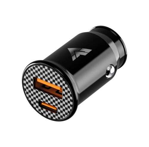 Vaku Luxos 38W fast car charger PD+QC Charger- Grey