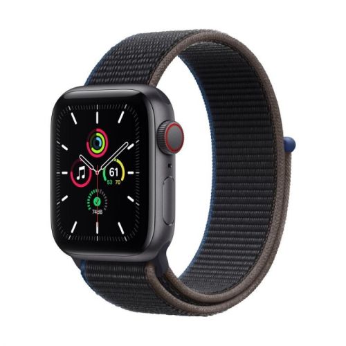 Apple Watch SE GPS + Cellular, 40mm Space Gray Aluminium Case with Charcoal Sport Loop
