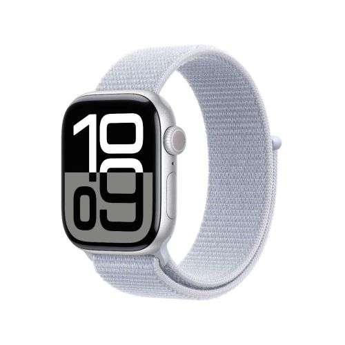 Apple Watch Series 10 GPS Aluminium Case with Blue Cloud Sport Loop