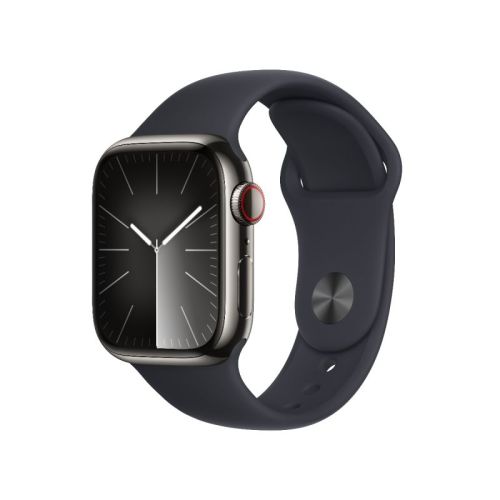 Apple Watch Series 9 GPS + Cellular 45mm Stainless Steel Case with Sport Band