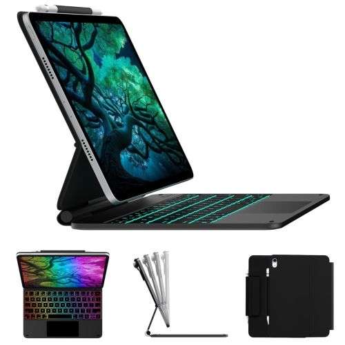 Typecase Edge Magic Keyboard case for iPad 11th (A16-2025) & 10th Gen with 11-Colors Backlit, Floating Cantilever Stand, Click Anywhere Precision Multi-Touch Trackpad (NOT for Air 11/Pro 11)