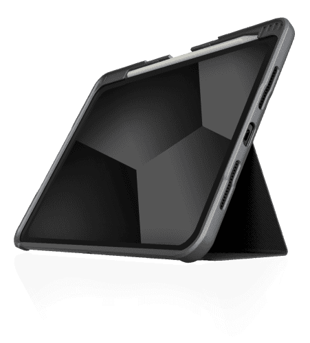 STM Dux Plus for iPad Pro 11 inch M4 2025): Ultra Protective Rugged  Clear Back, Apple Pencil Holder, Battery Saving On/Off Cover  – black