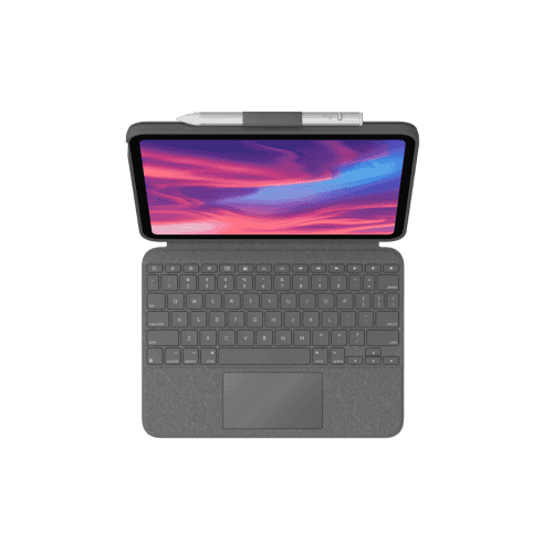 Logitech Combo Touch Detachable Keyboard Case for iPad 11 (A16) 2025 /10.9 10th Gen with Large Precision Trackpad, Full-Size Backlit Keyboard, and Smart Connector Technology