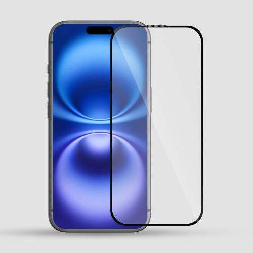Gripp Dust Proof 3D Tempered Glass for Apple iPhone 16 (6.1") - Black