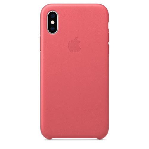 iPhone Xs Max Leather Case - Peony Pink