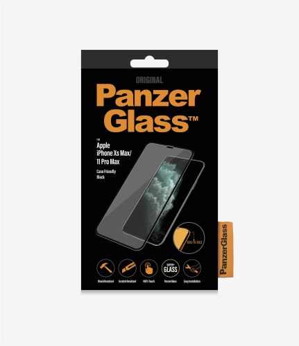 PanzerGlass iPhone 11 Pro Max Tempered Glass (Case Friendly, Privacy, Black)