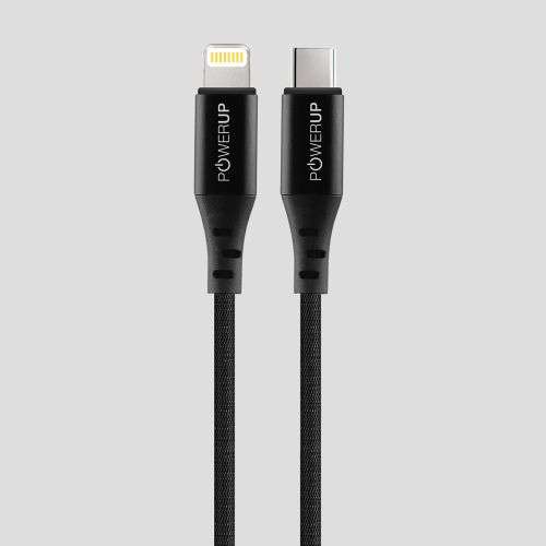 Powerup 1.5M Type-C to Lightning Cable - Black