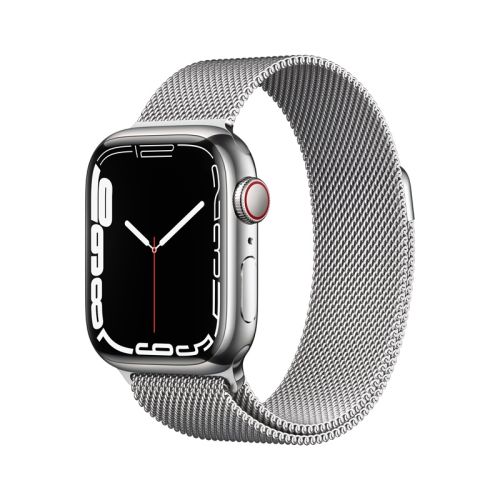 Apple Watch Series 7 Stainless Steel Case with Milanese Loop - GPS + Cellular
