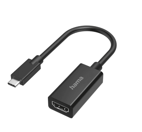 Hama Video adapter, USB-C to HDM socket, Ultra-HD 4K - Black