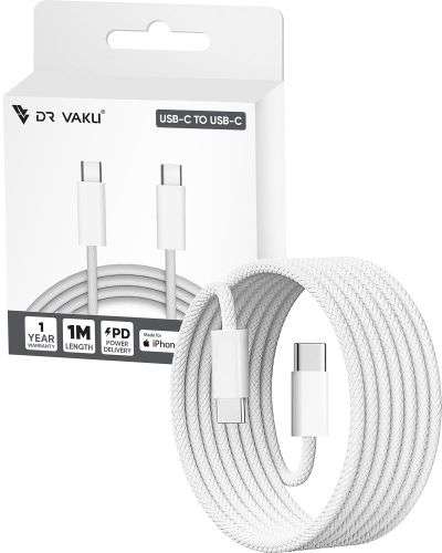 DR VAKU Type-C to Type-C 60W 1Meter Cable - White