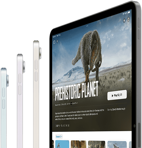 iPad Air showing streaming using blazing fast wireless connectivity